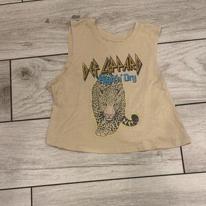 Limited Cropped Deaf Leppard Muscle Tank Top